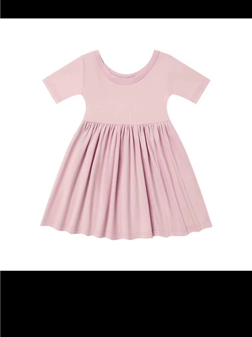 BAMBOO Light Pink Short-Sleeve Twirl Dress